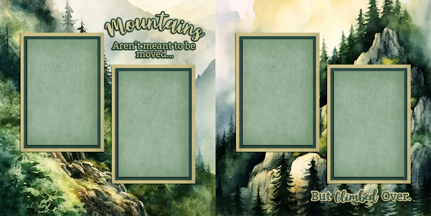Climb Mountains - Scrapbook Layout - 25-554