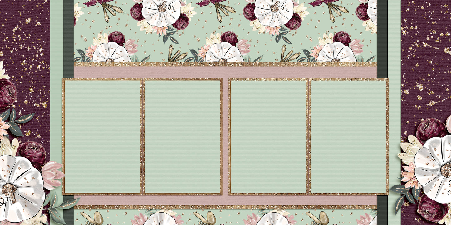 Thanksgiving Glam Pumpkin Mint - 23-454