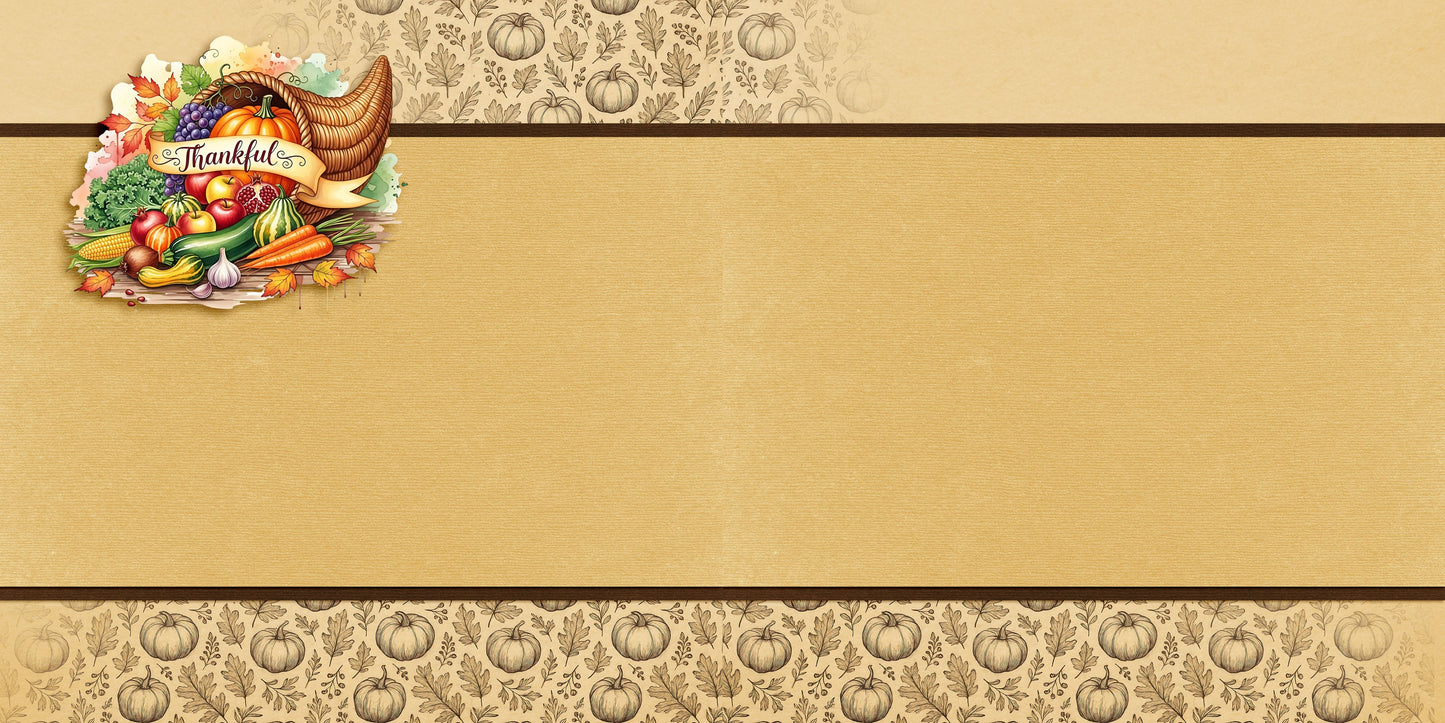 Give Thanks - Thanksgiving -EZ Background Pages - Digital Bundle - 10 Digital Scrapbook Pages - INSTANT DOWNLOAD