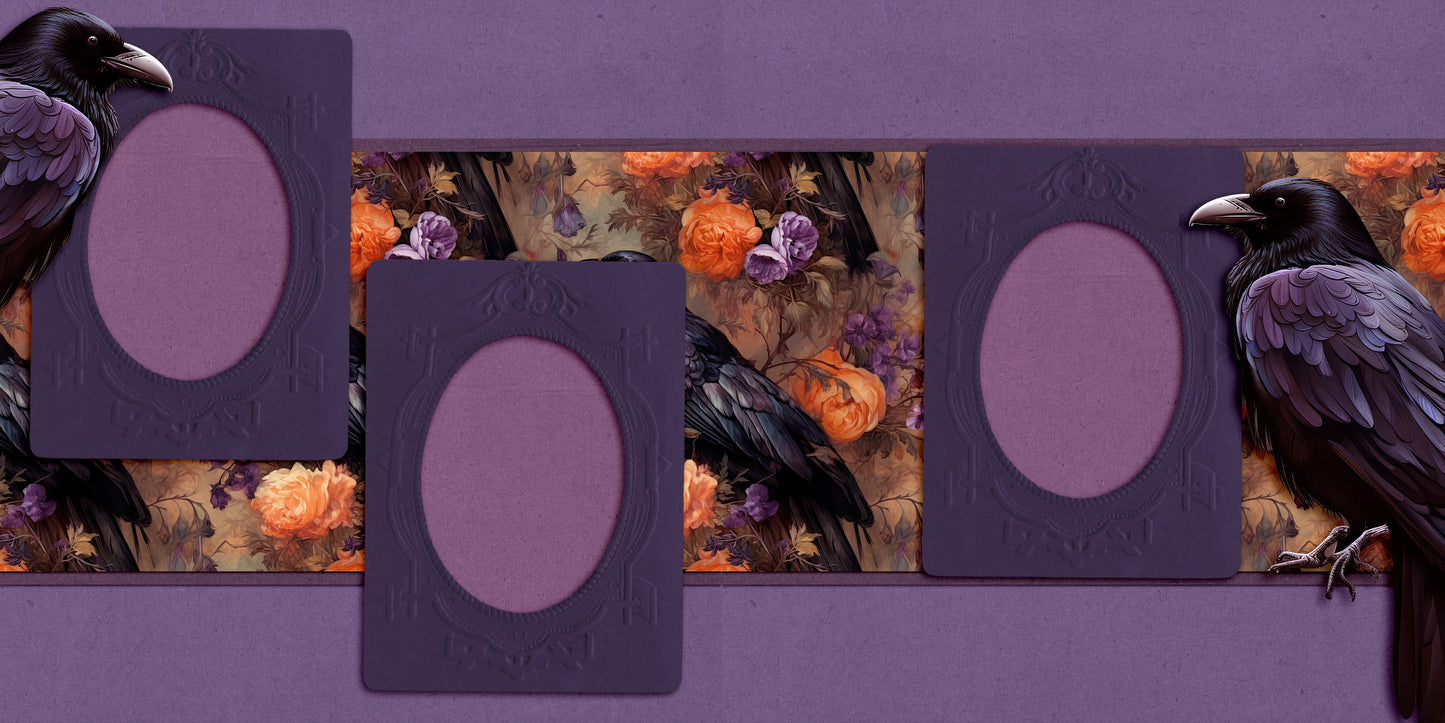 Rococo Halloween - Set of 5 Double Page Layouts - 1810