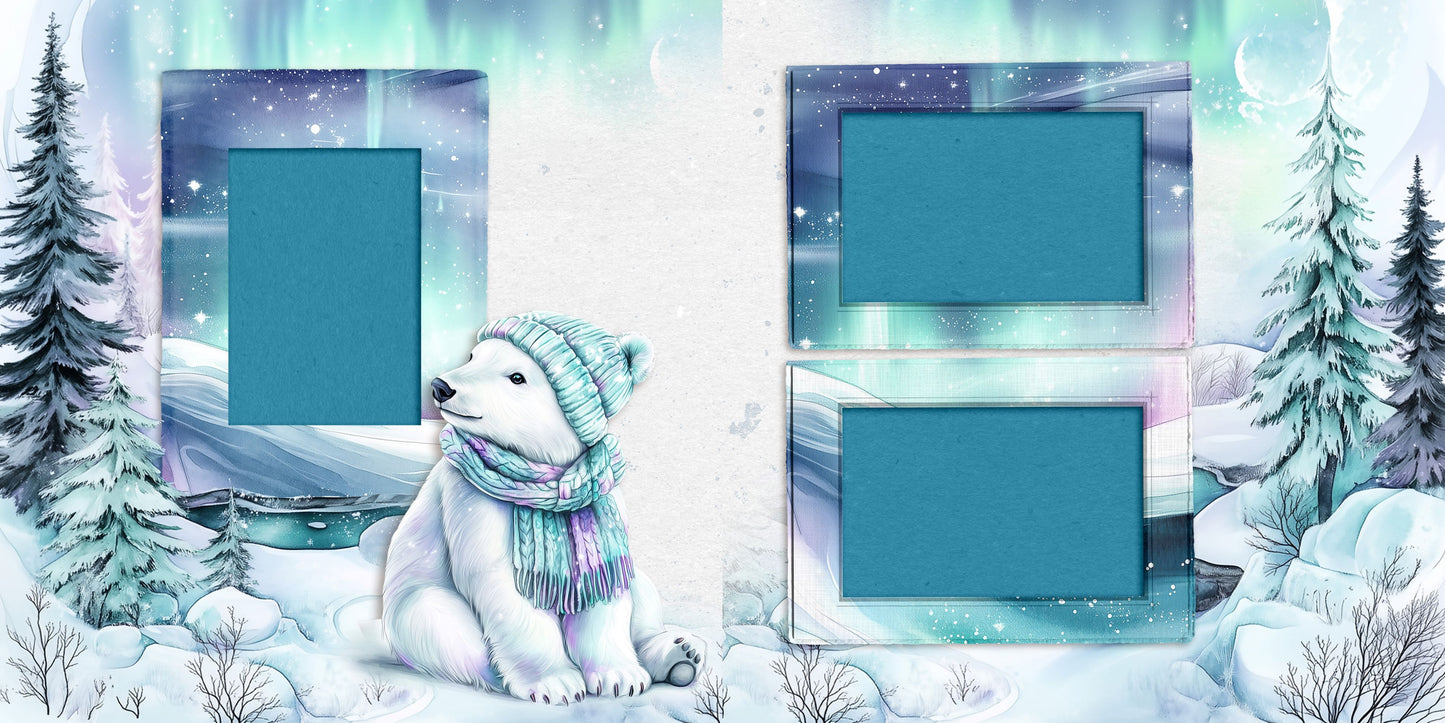 Polar Lights Cudley Bear - Scrapbook Layout - 25-110
