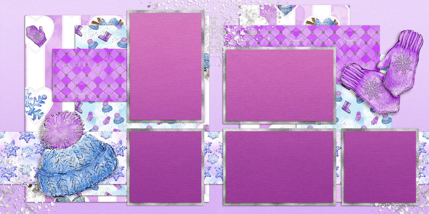 Ice Ice Baby - Set of 5 Double Page Layouts - 1860