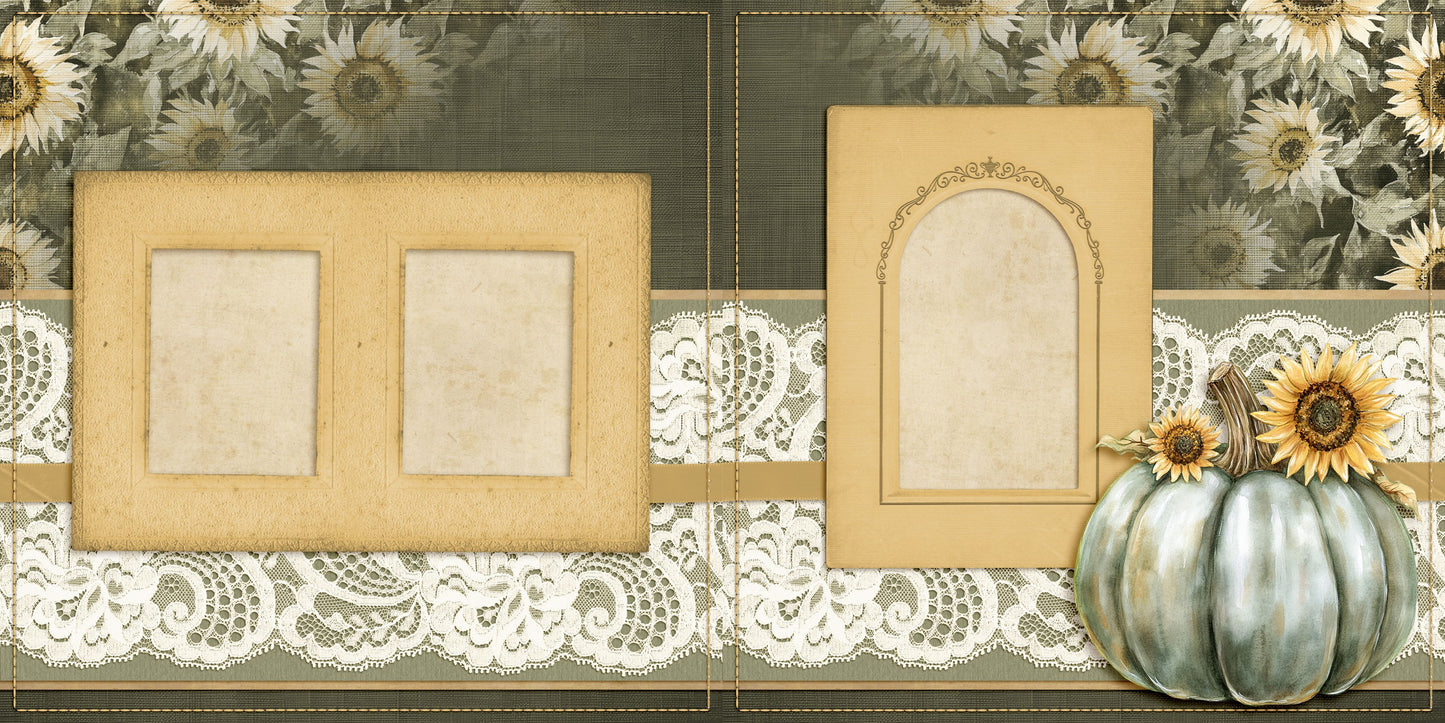 Grateful Pumpkin - Scrapbook Layout - 25-888