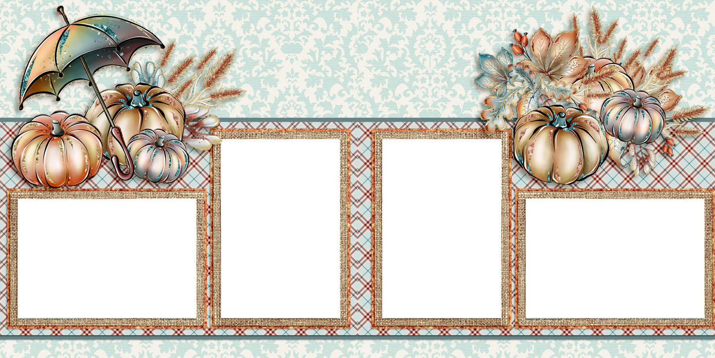 Fall Weather - EZ Quick Pages - Digital Bundle - 10 Digital Scrapbook Pages - INSTANT DOWNLOAD