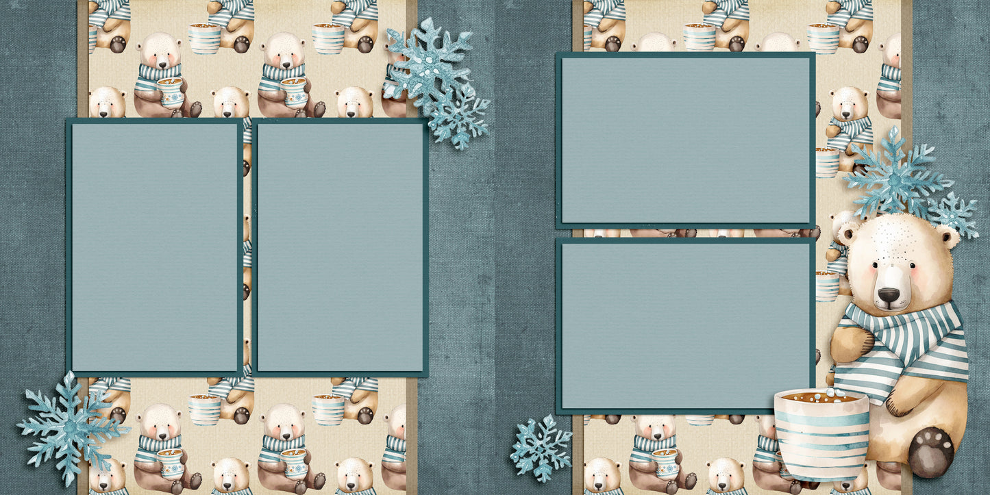 Winter Bear Cocoa & Snowflakes - 23-810