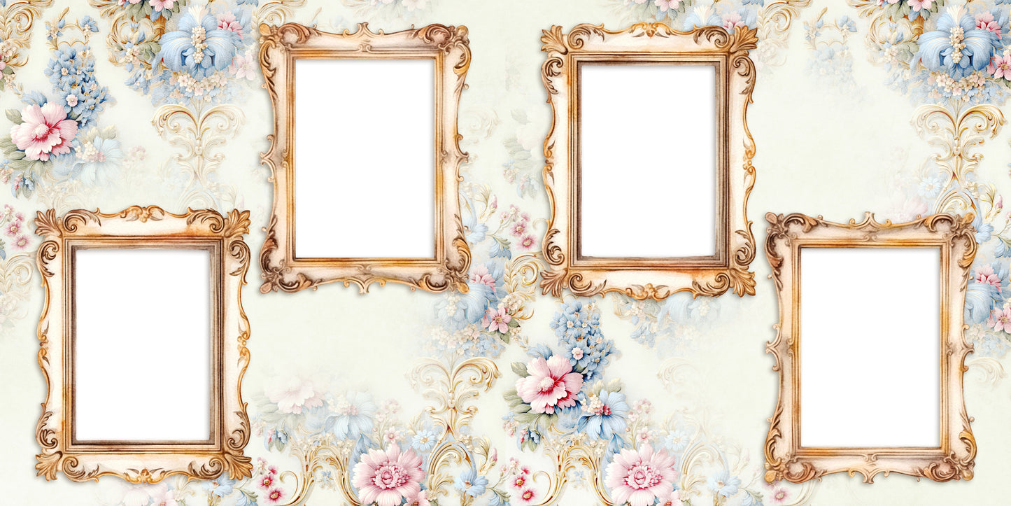 Rococo Palace Wedding - EZ Digital Scrapbook Pages - INSTANT DOWNLOAD