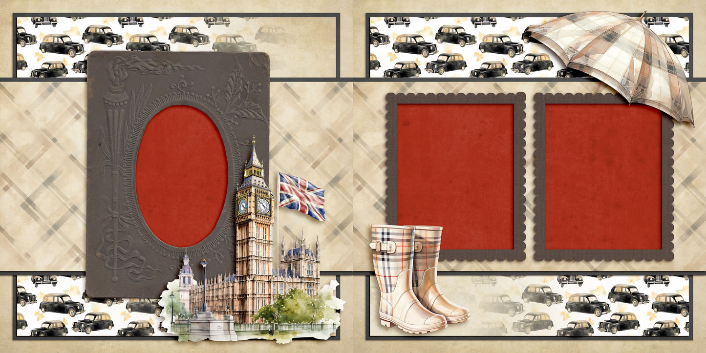 London Big Ben - Scrapbook Layout - 25-092