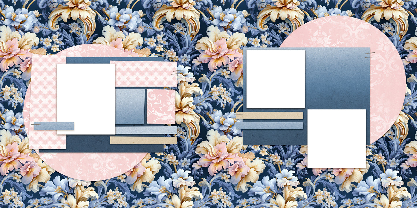 Rococo Palace - EZ Quick Pages - Digital Bundle - 10 Digital Scrapbook Pages - INSTANT DOWNLOAD