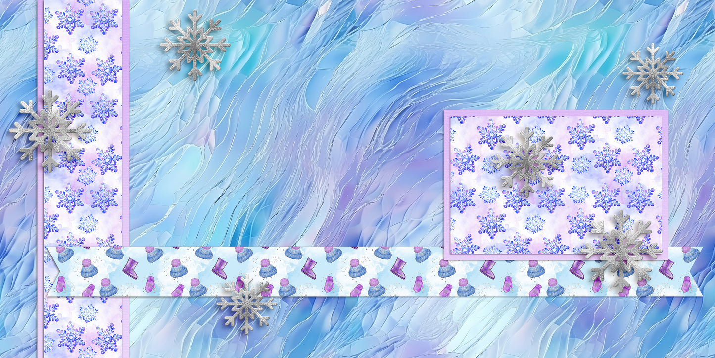 Ice Ice Baby - EZ Background Pages - Digital Bundle - 10 Digital Scrapbook Pages - INSTANT DOWNLOAD