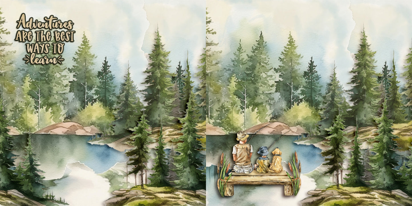 Adventures Fishing NPM - Scrapbook Layout - 25-559