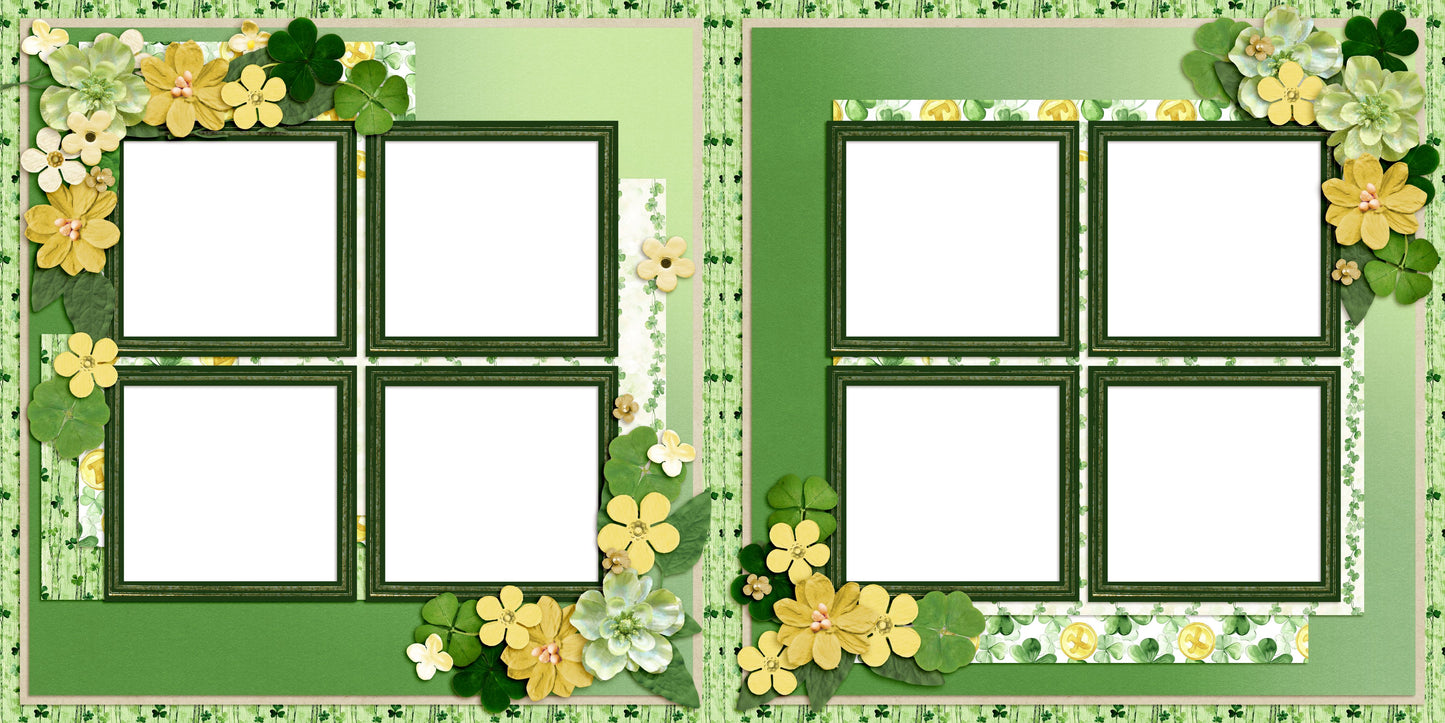 Lucky Cottage EZ Quick Pages - Digital Bundle - 10 Digital Scrapbook Pages - INSTANT DOWNLOAD