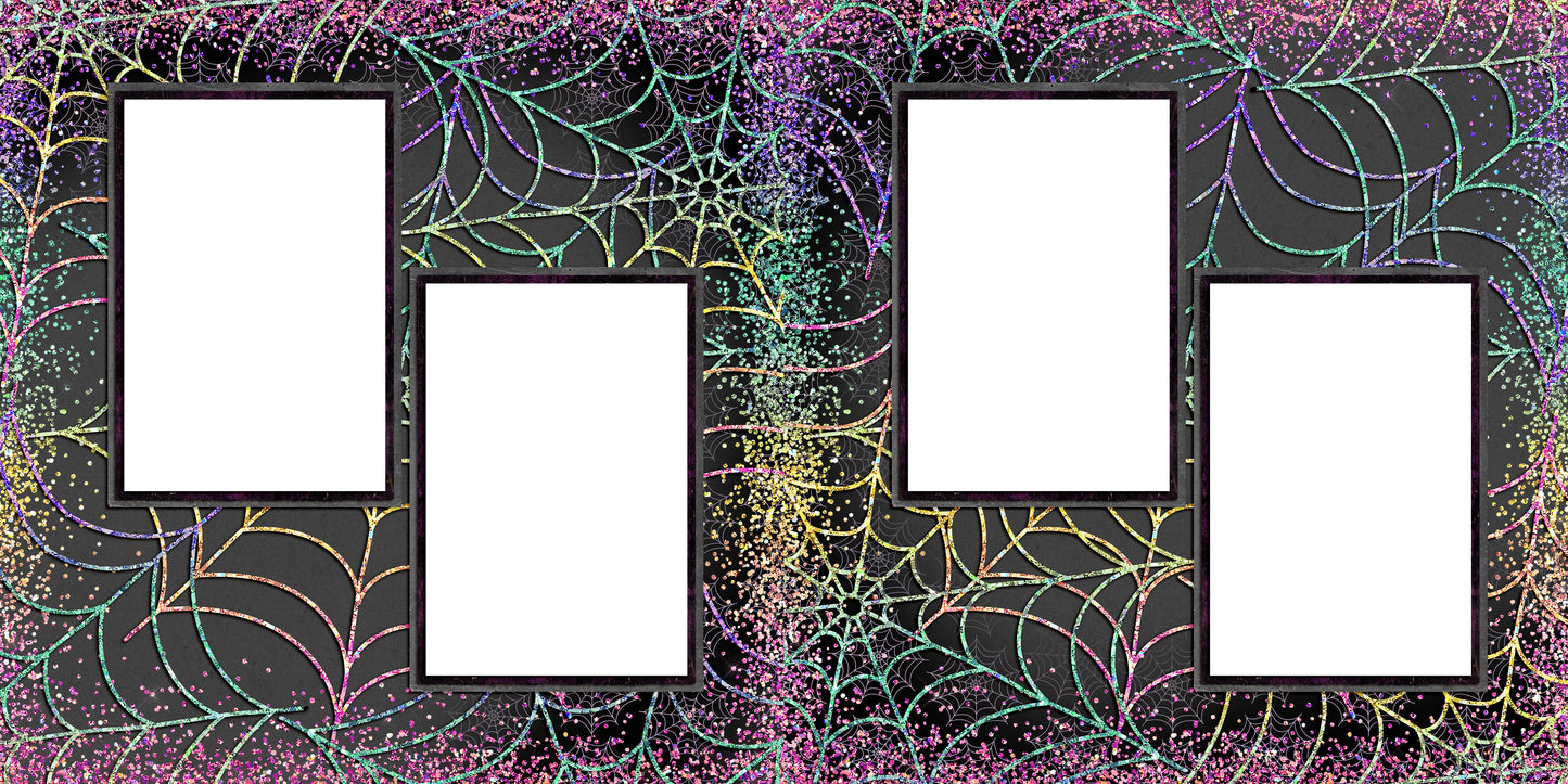Pretty Creepy Cobwebs - EZ Digital Scrapbook Pages - INSTANT DOWNLOAD
