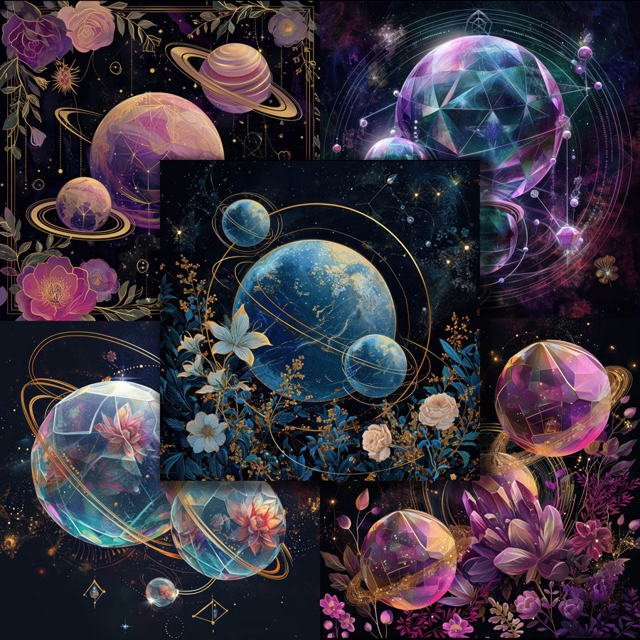 Planetary Crystals 12X12 Paper Pack - 8796