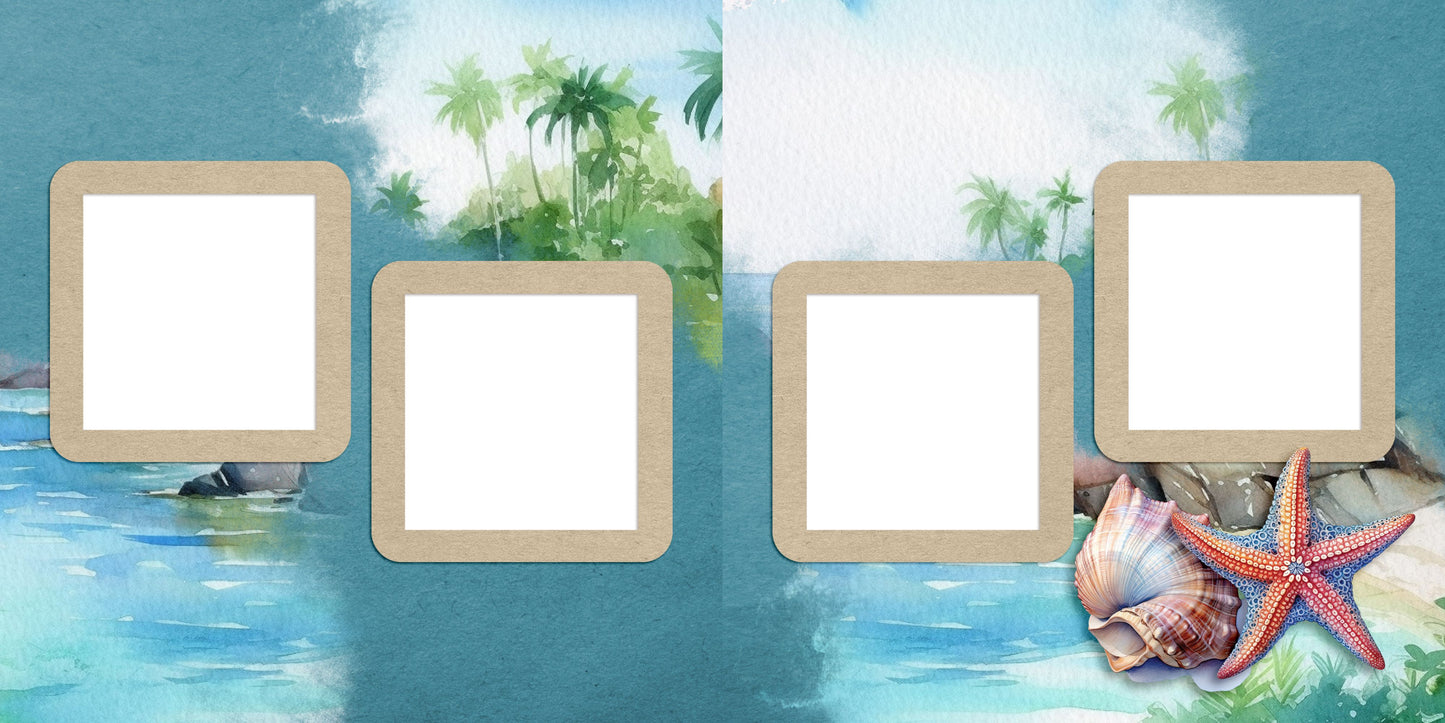 Island Dream - EZ Digital Scrapbook Pages - INSTANT DOWNLOAD