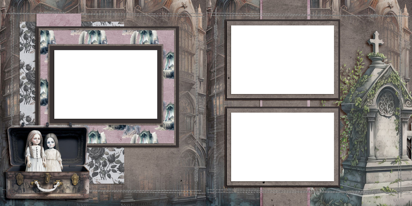 Haunted Mansion Dolls - EZ Digital Scrapbook Pages - INSTANT DOWNLOAD