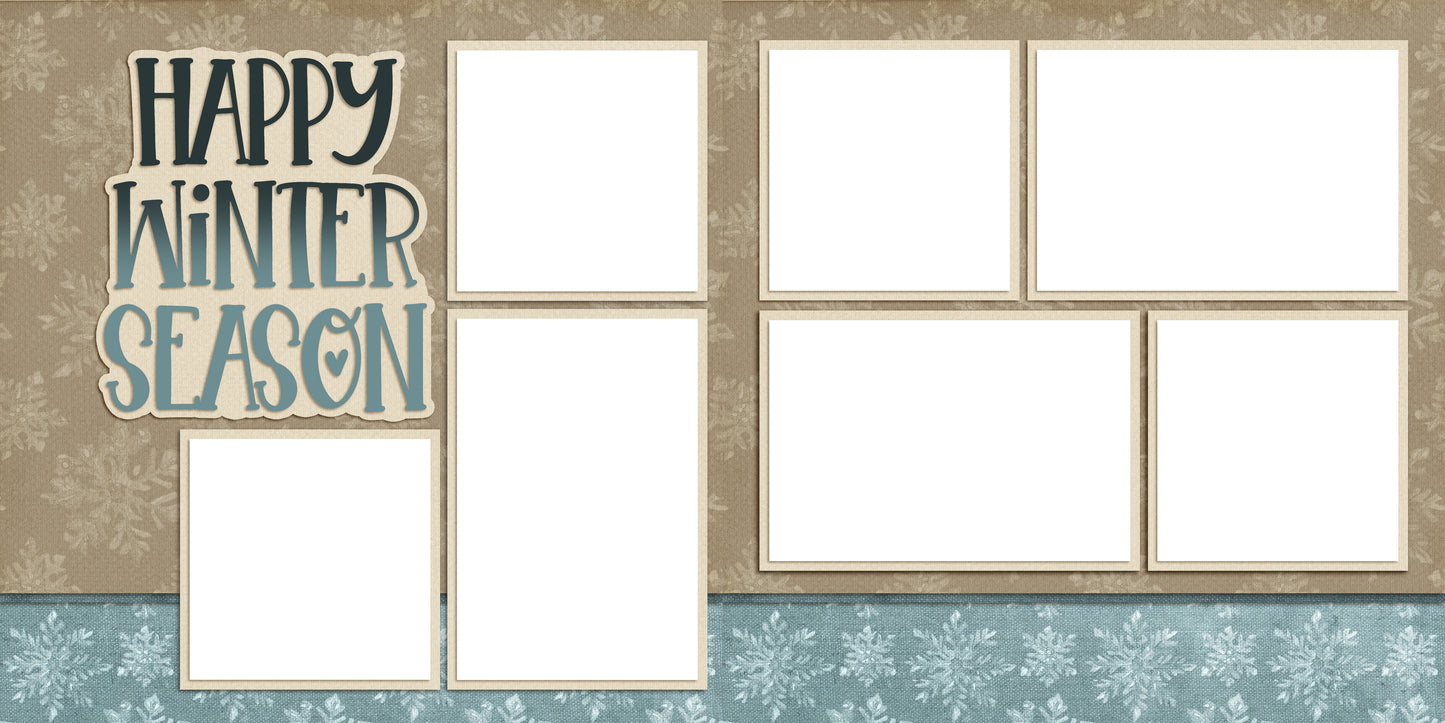 Happy Winter Season - EZ Digital Scrapbook Pages - INSTANT DOWNLOAD