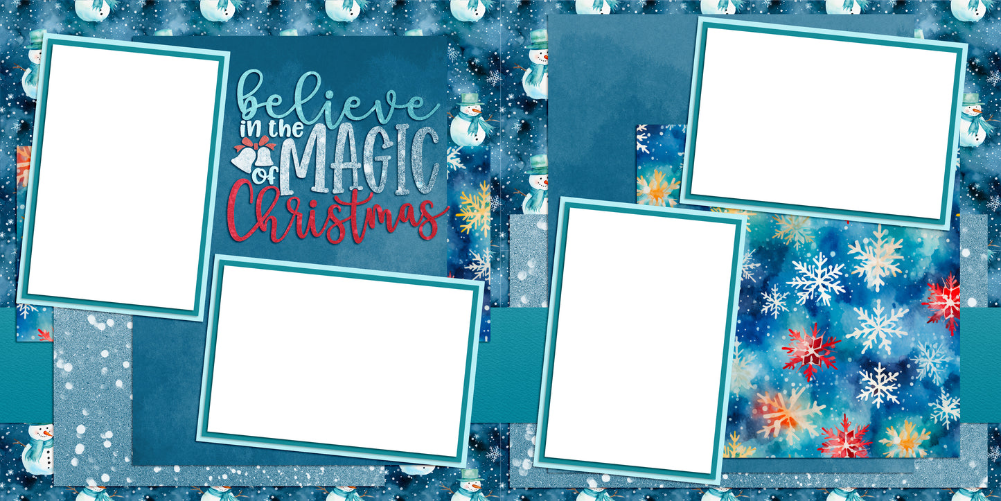 Magic of Christmas - EZ Digital Scrapbook Pages - INSTANT DOWNLOAD