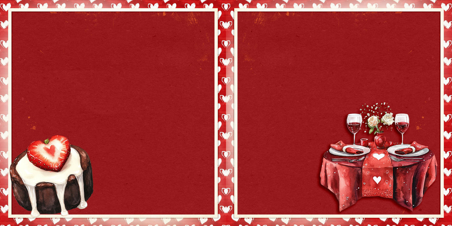 Valentine EZ Background Pages - Digital Bundle - 10 Digital Scrapbook Pages - INSTANT DOWNLOAD