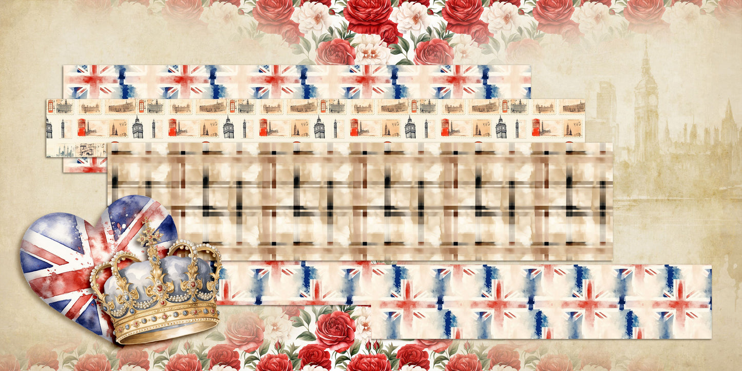 Hello London NPM - Set of 5 Double Page Scrapbook Layouts - 25-1011