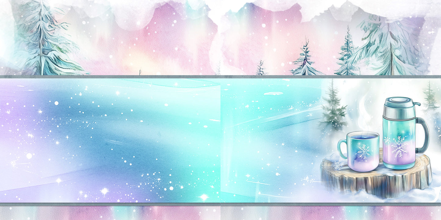 Polar Lights EZ Background Pages - Digital Bundle - 10 Digital Scrapbook Pages - INSTANT DOWNLOAD