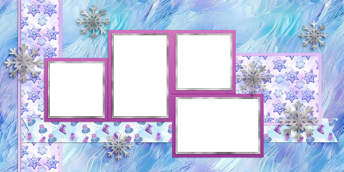 Ice Ice Baby - EZ Quick Pages - Digital Bundle - 10 Digital Scrapbook Pages - INSTANT DOWNLOAD