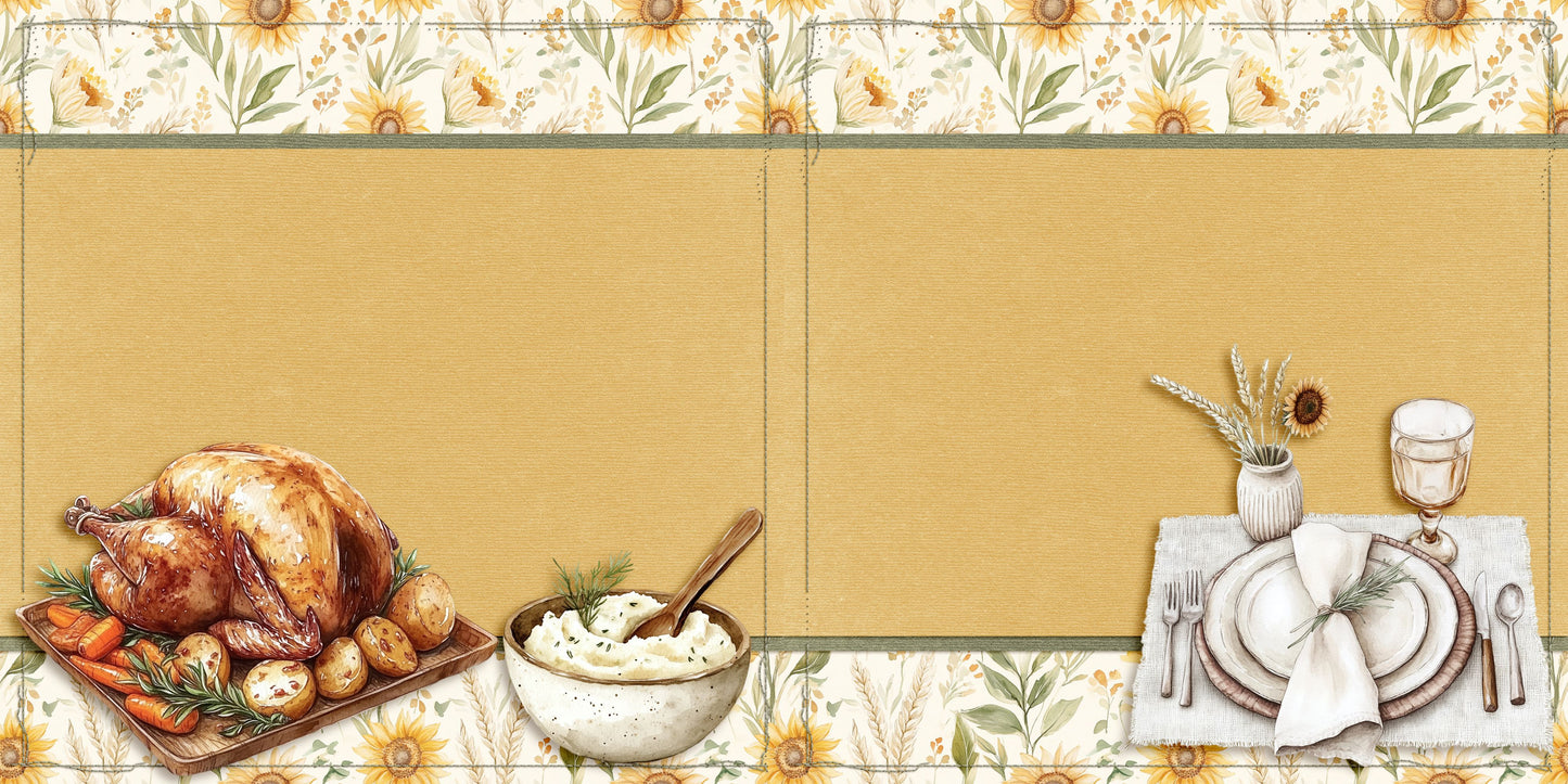 Grateful Turkey Dinner NPM - Scrapbook Layout - 25-883