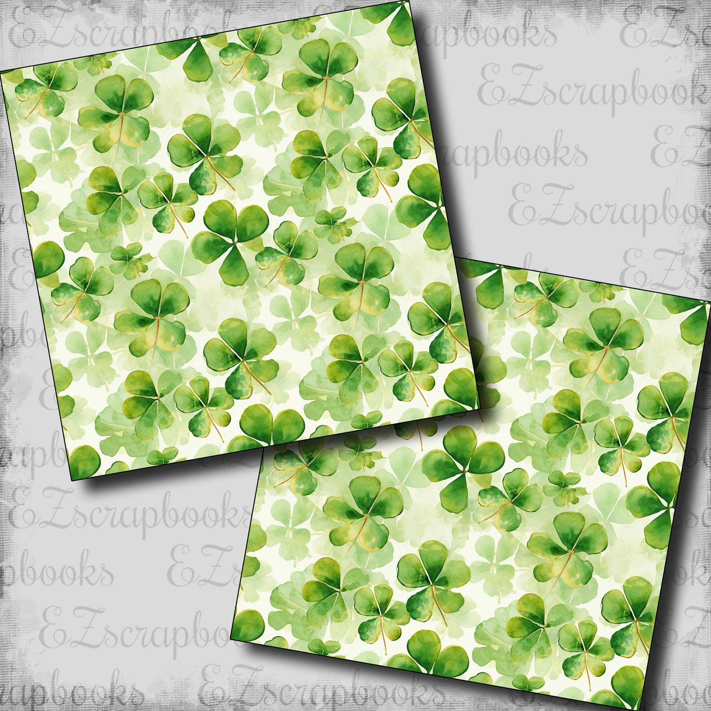 Irish Clovers - Scrapbook Papers - 24-099