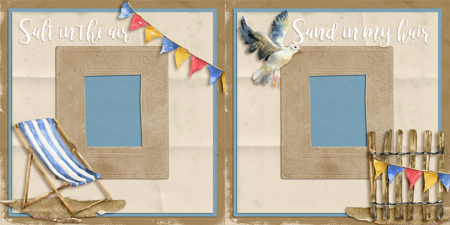 Salt in the Air - Scrapbook Layout - 25-654