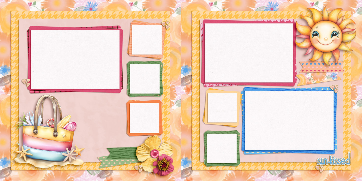 Summer Sun Kissed - Scrapbook Layout - 25-664