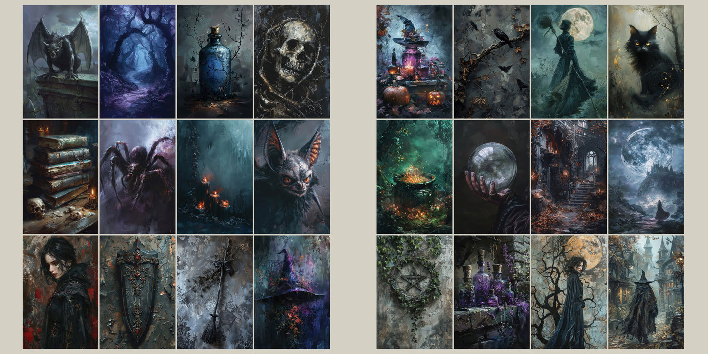 Haunted Things Cards - Halloween Clip Art Sheets CAS - 25-252