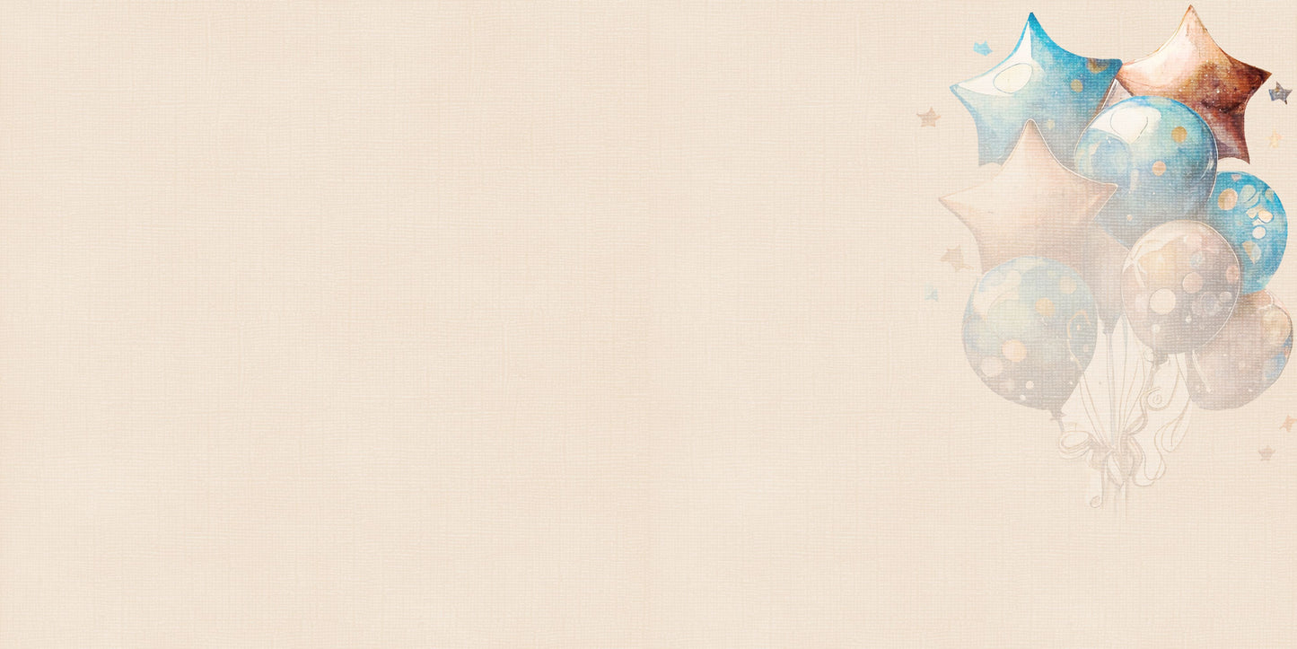 Blue Birthday Balloon Fade NPM - 23-602