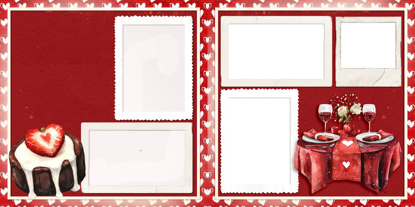 Valentine EZ Quick Pages - Digital Bundle - 10 Digital Scrapbook Pages - INSTANT DOWNLOAD