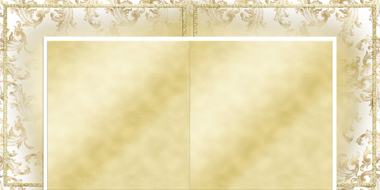 Gold Christmas Tufted Flourish NPM - 23-866