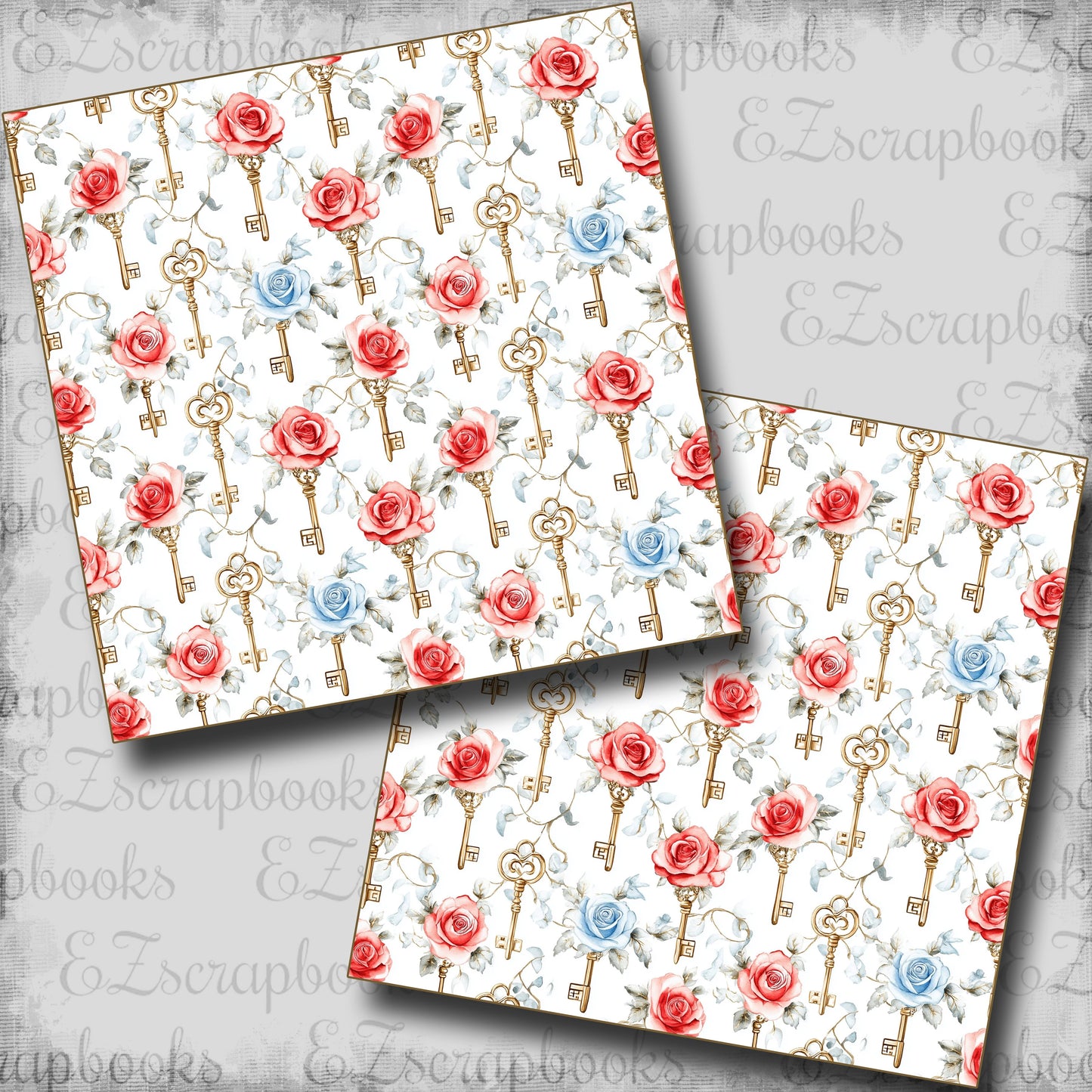 Haunted Alice Rose Keys - Scrapbook Papers - 25-851