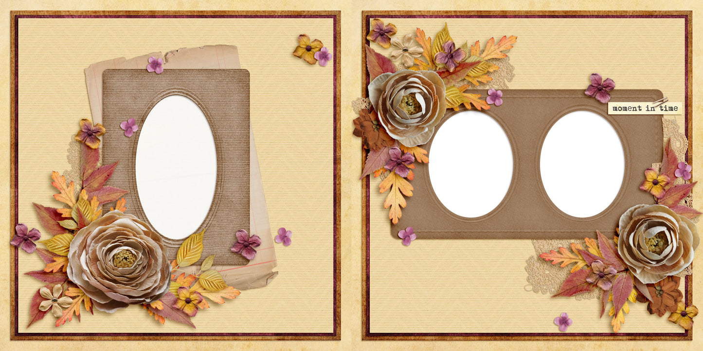 Moment in Time - EZ Digital Scrapbook Quick Page Layout - INSTANT DOWNLOAD