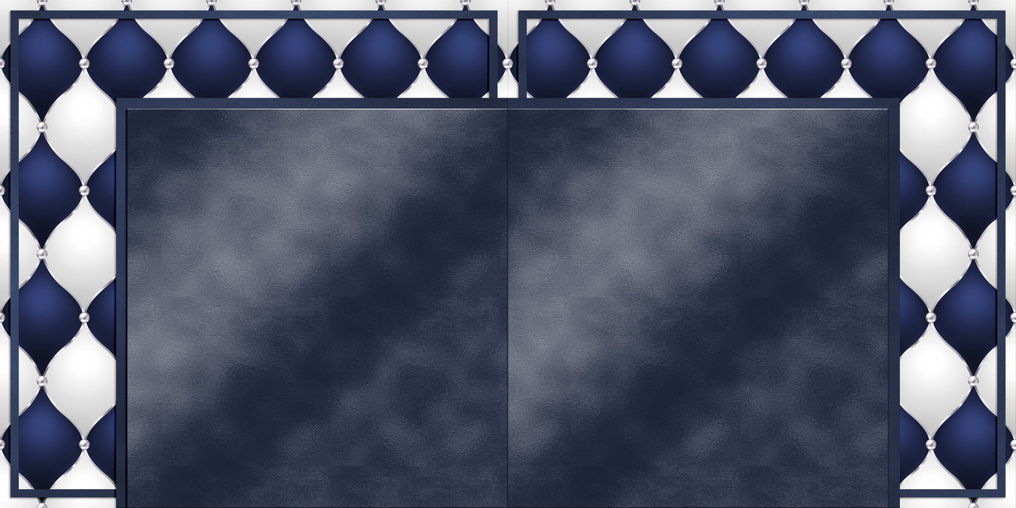 Blue Christmas Tufted Pillow NPM - 23-872