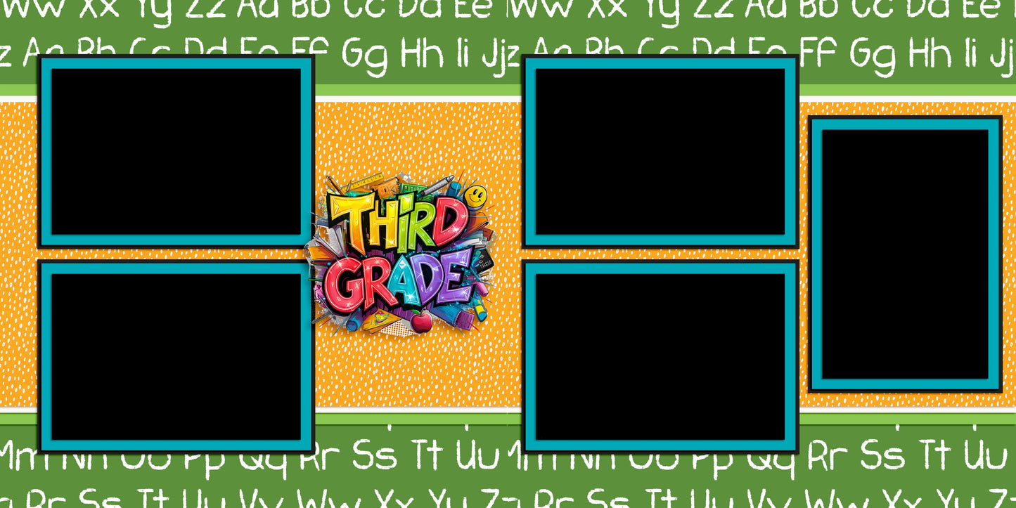 Third Grade Boy - Scrapbook Layout - 25-714