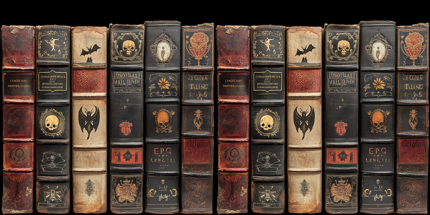 Creepy Distressed Bookspines Bat - Scrapbook Papers - 25-806
