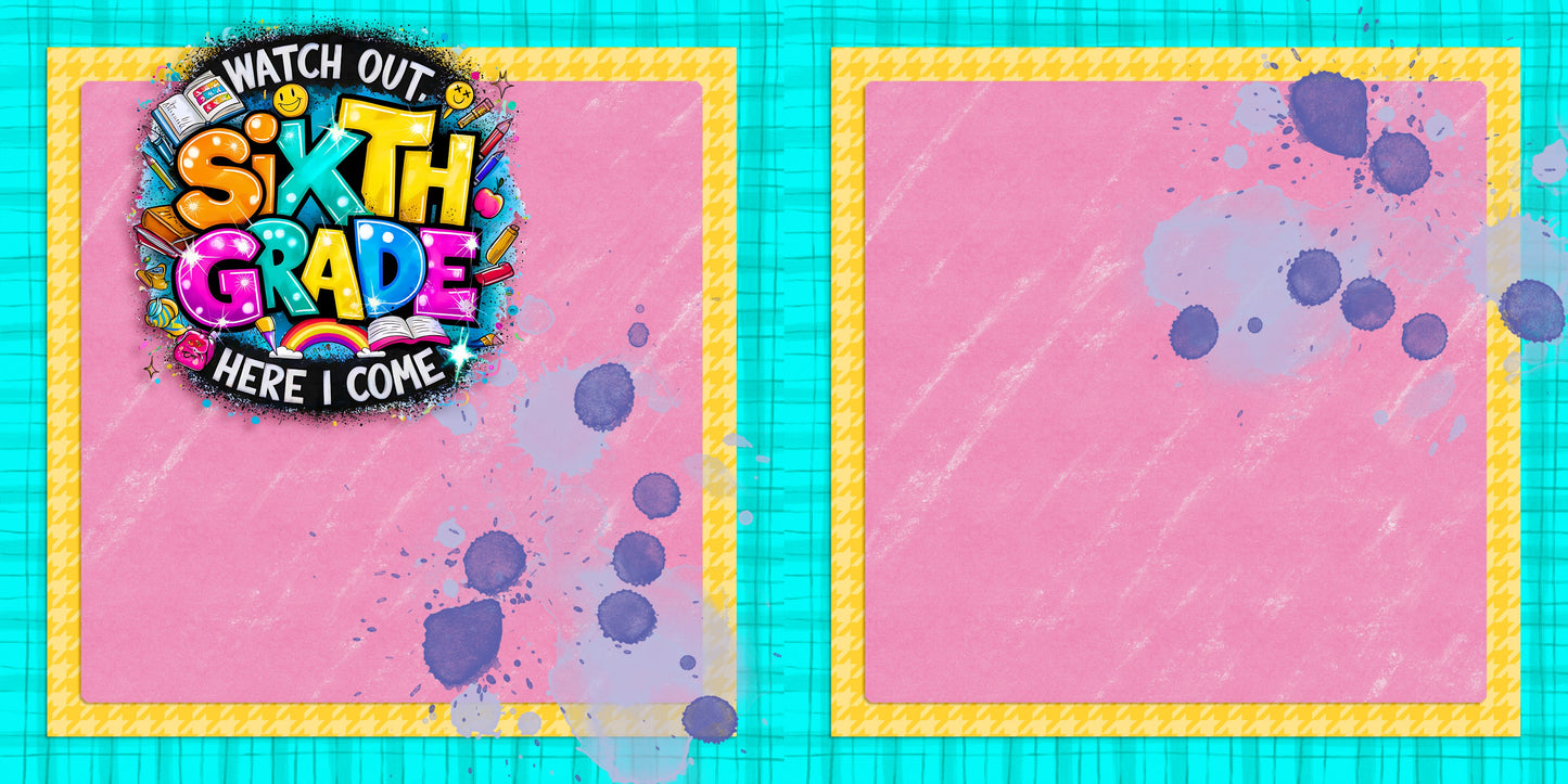 Sixth Grade Girl NPM - Scrapbook Layout - 25-699
