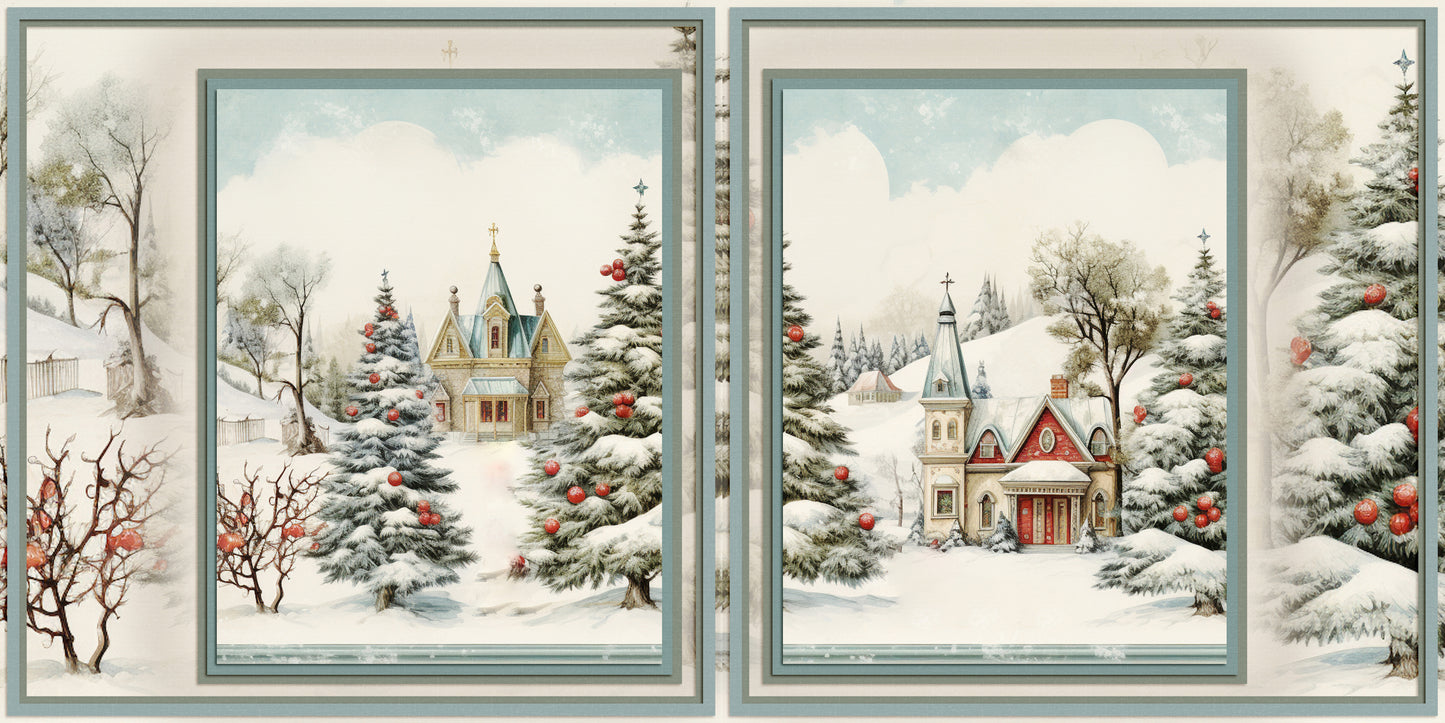 Christmas Village Churches NPM - 23-882