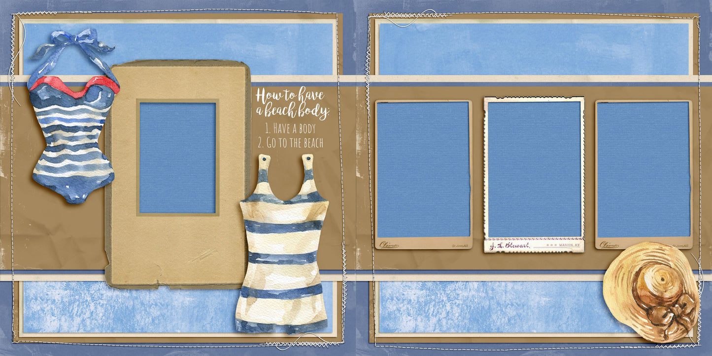 Beach Body - Scrapbook Layout - 25-656