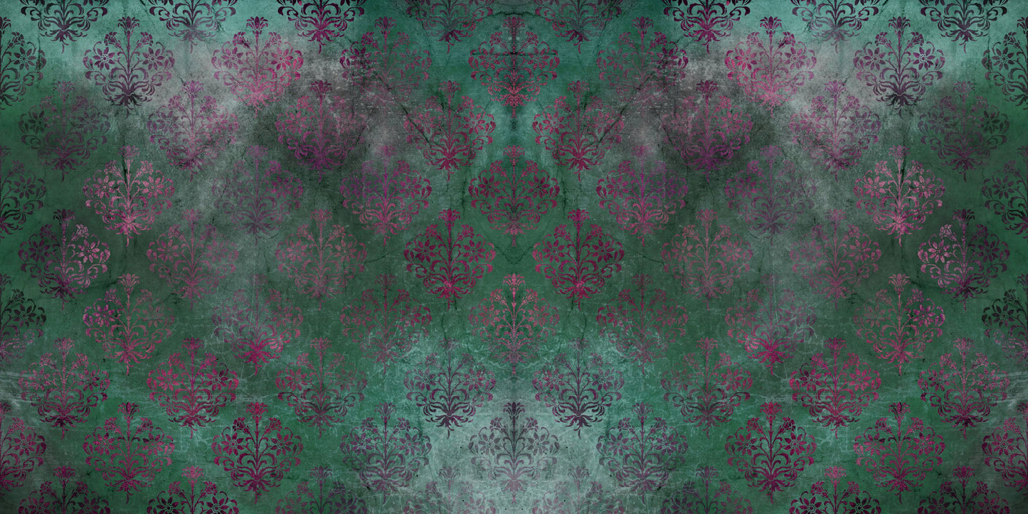 Grunge Damask 2 - Set of 5 Double Page Layouts - 1751