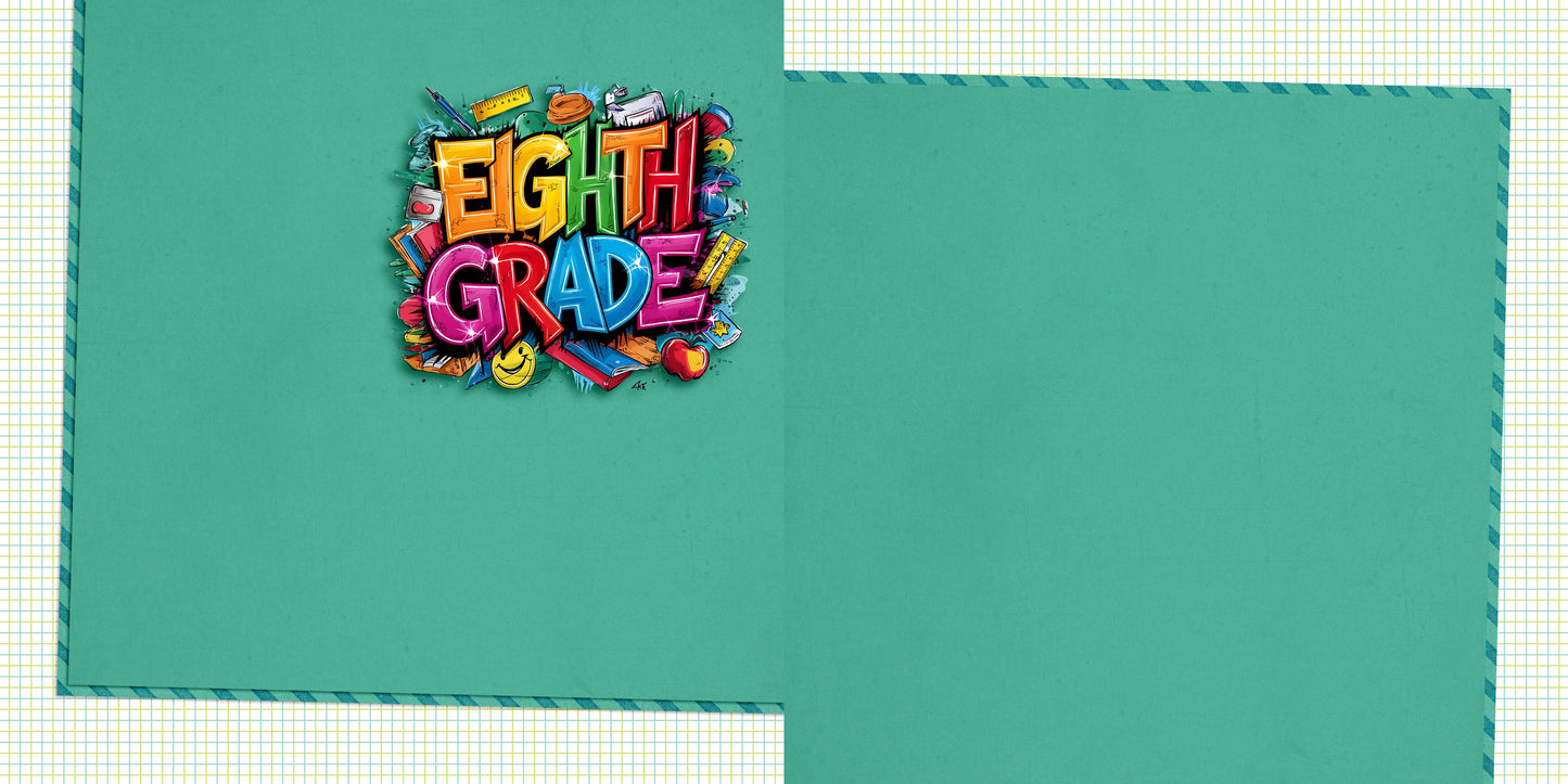 Back to School Boy Collection 2 EZ Background Pages - Digital Bundle - 10 Digital Scrapbook Pages - INSTANT DOWNLOAD