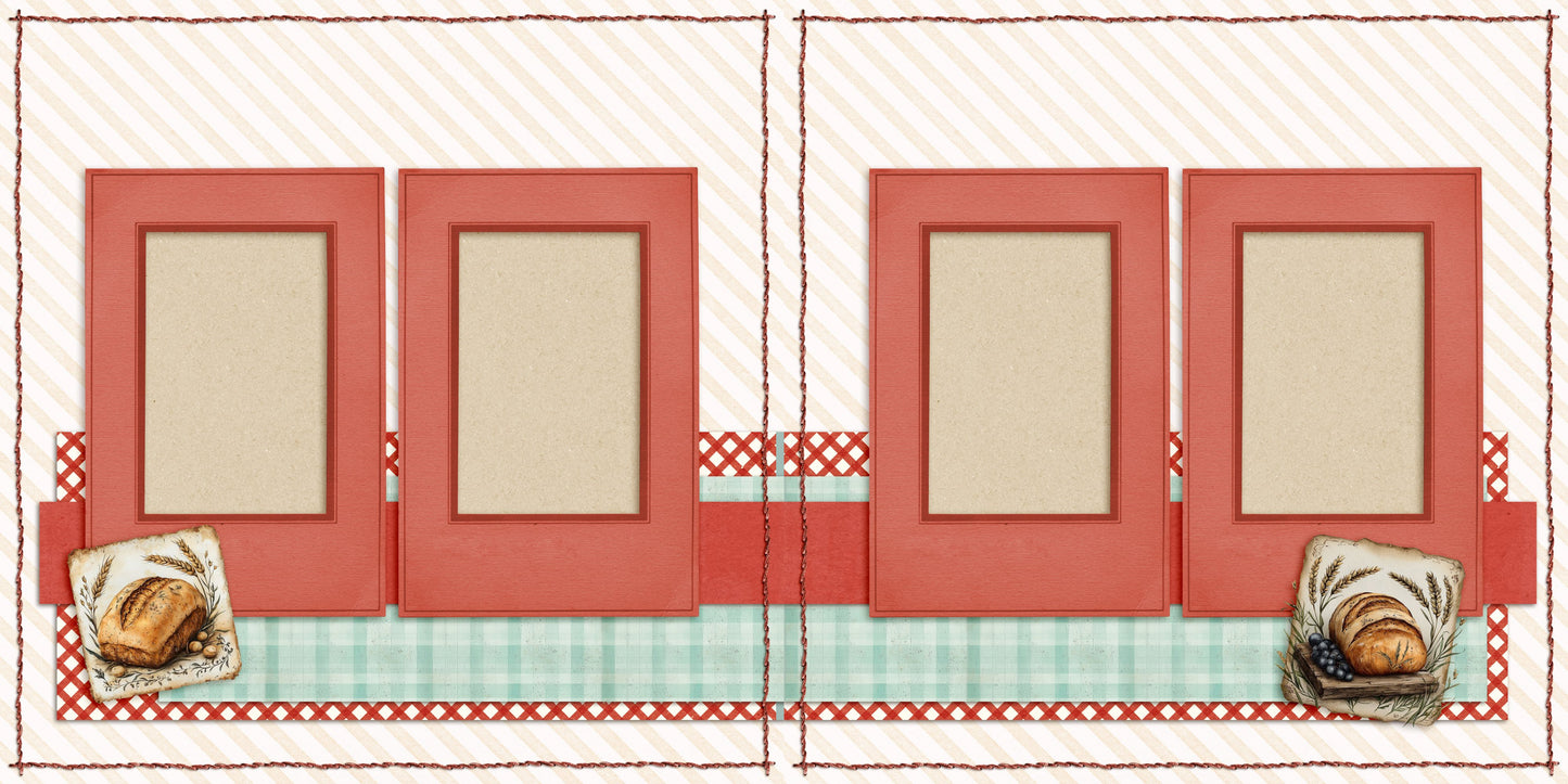 Baked Bread - Scrapbook Layout - 25-802