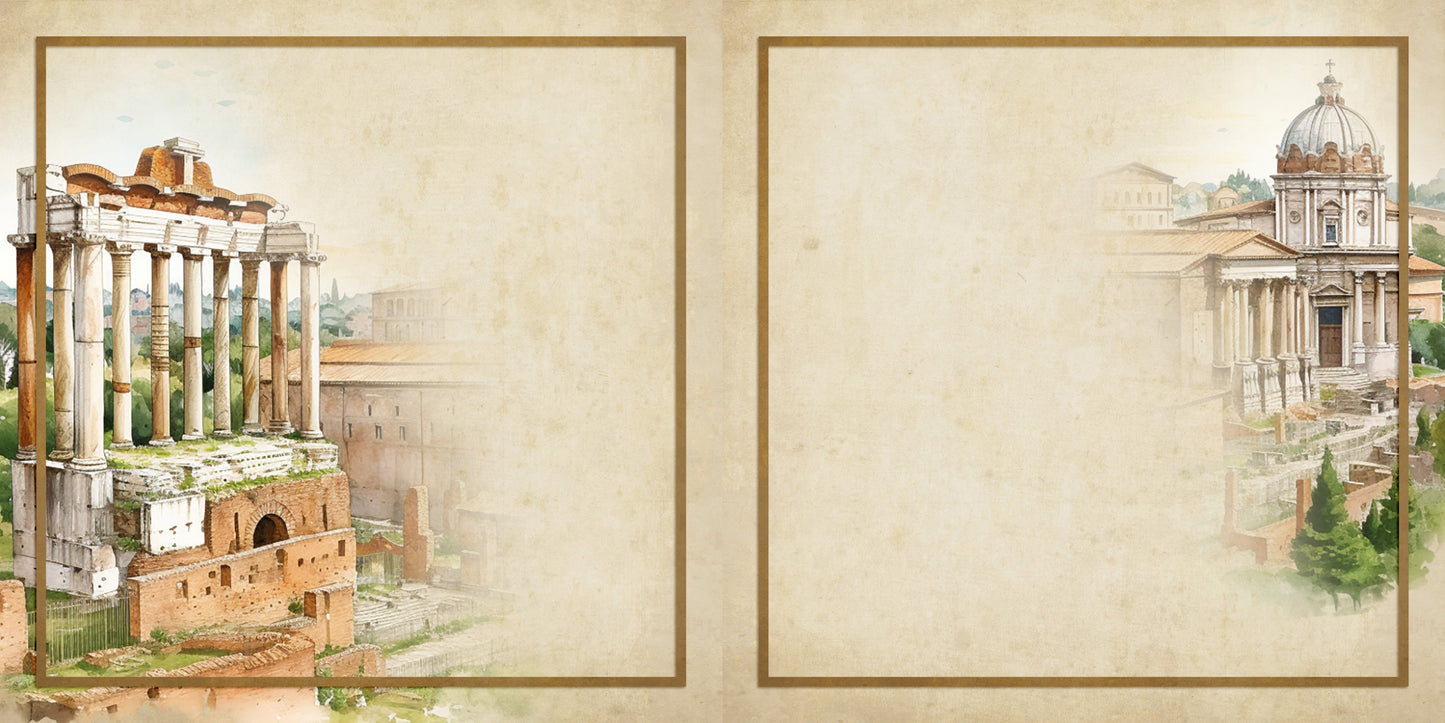 Ciao Roma NPM - Set of 5 Double Page Scrapbook Layouts - 25-1021