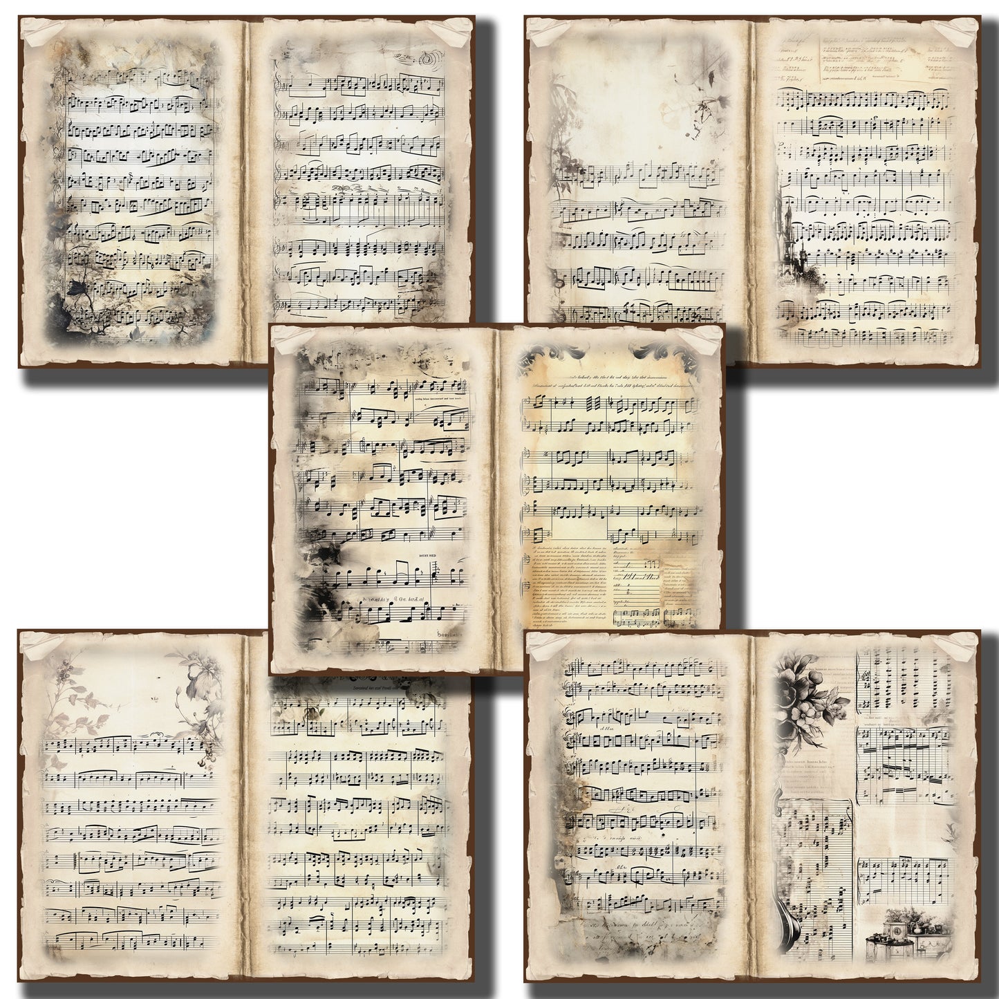 Gothic Music Light Journal Pages - 23-7266