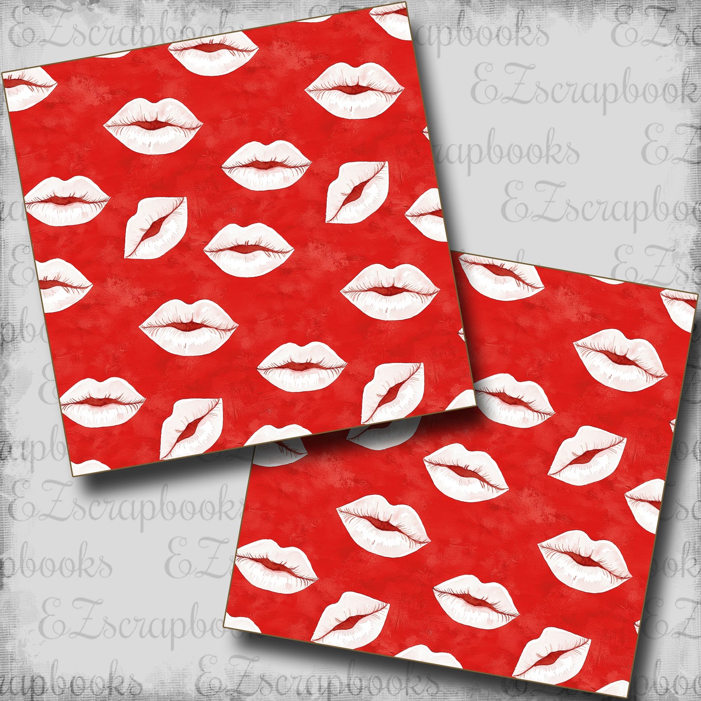 Valentine Lips - Scrapbook Papers - 25-141