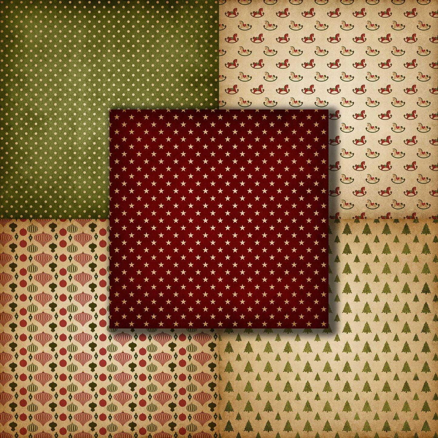 Retro Christmas 12X12 Paper Pack - 8635