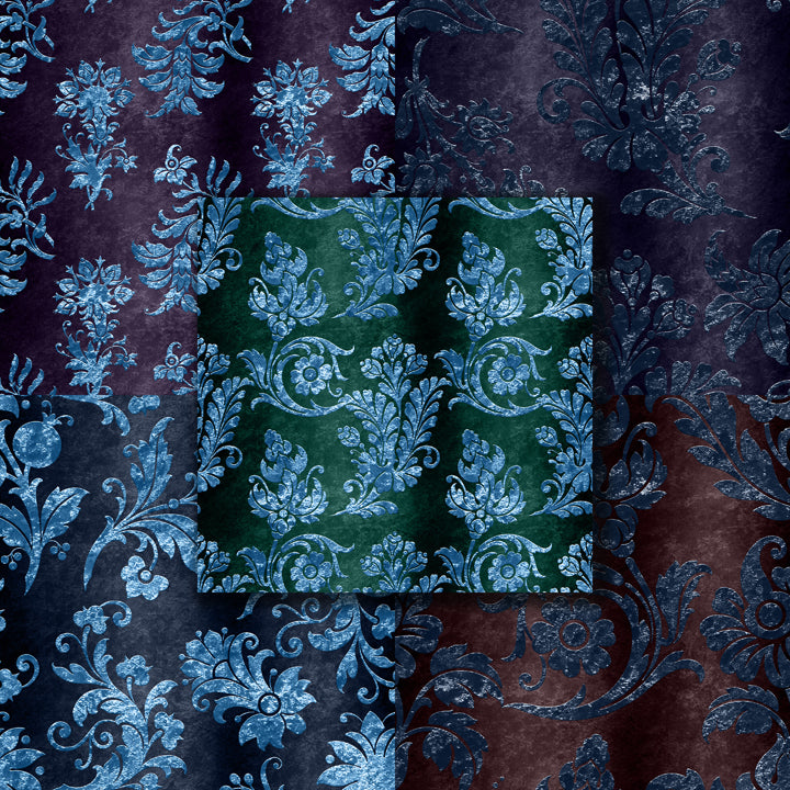 Embossed Blue Velvet 12x12 Paper Pack - 8736