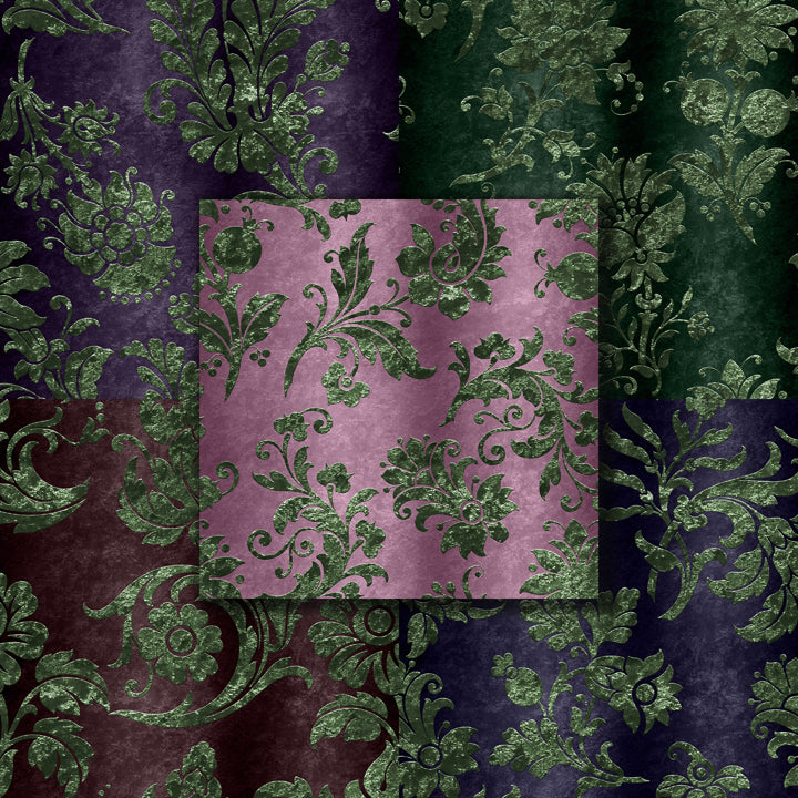 Embossed Green Velvet 12x12 Paper Pack - 8737